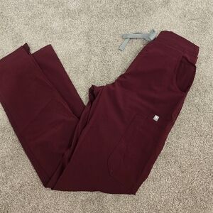 Figs Burgundy Scrub Pants